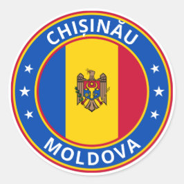 Adesivo Viajante Global - Chișinău, Moldávia Sticker