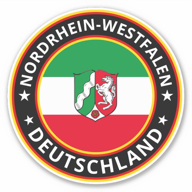 Adesivo Viajante Global Nordrhein-Westfalen, Alemanha (Frente)