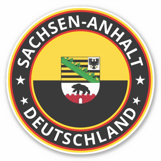 Adesivo Viajante Global - Sachsen-Anhalt, Stic Alemanha (Frente)