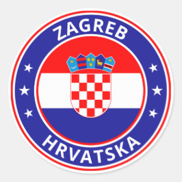 Adesivo Viajante Global - Zagreb, Hrvatska | Croácia