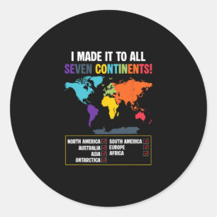 Adesivo Viajante Mundial Clube dos Sete Continentes Mapa G