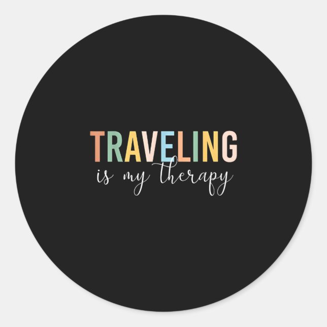 Adesivo Viajar é minha terapia  (Frente)