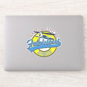 Adesivo viajar explorar fabulosas Seychelles logotipo