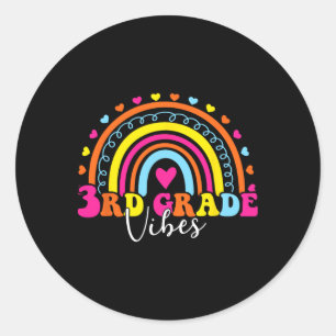 Adesivo Vibes da 3ª Série De Volta à Escola Retro Ensinar