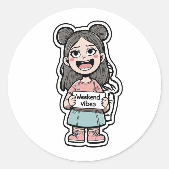 Adesivo Vibes de Fim de Semana (Frente)