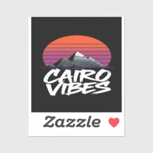 Adesivo Vibes do Cairo Antigo Estilo de Rua Egípcio & Vi
