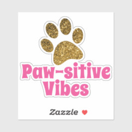 Adesivo Vibes em Paw-sitive | Glitter Paw Print Vinil