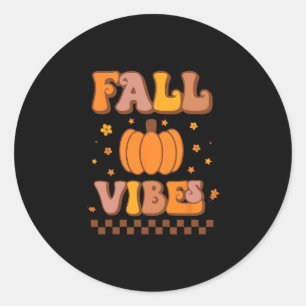 Adesivo Vibes Vintage Groovy Autumn Season Retro Graças