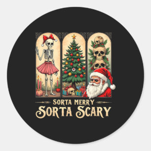 Adesivo Víblias de Natal Skeleton Feliz de Sorta Escarlate