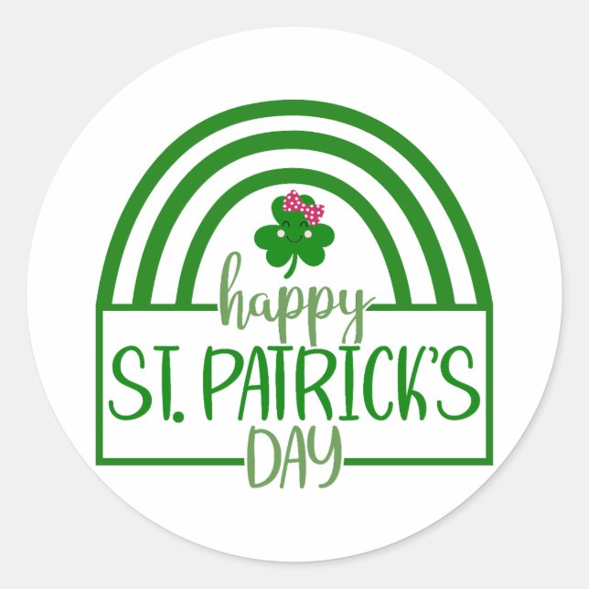 Adesivo Víblias sortudas - Ruas felizes. Dia de Patrick! � (Frente)