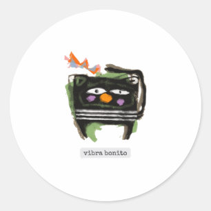Adesivo Vibra Bonito — Sticker personagem coroado
