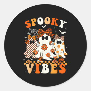 Adesivo Vibrações Assustadoras Fantasma Retro Groovy Hallo