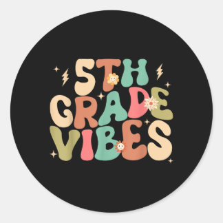 Adesivo Vibrações da 5ª Série Groovy de Volta à Escola