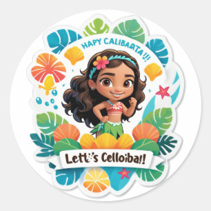 Adesivo Vibrações de Aniversário da Ilha da Moana