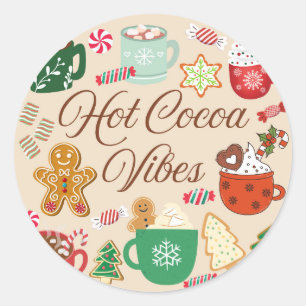 Adesivo Vibrações de Natal com Chocolate Quente