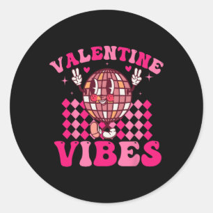 Adesivo Vibrações de São Valentim Xadrez Groovy Dia dos Na