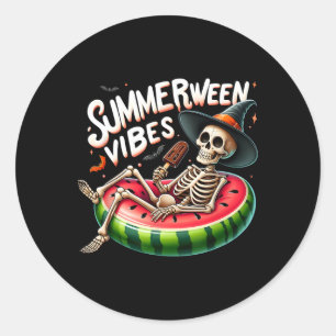 Adesivo Vibrações de Summerween Esqueleto Assustador Hallo