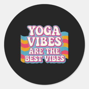 Adesivo Vibrações de Yoga São as Melhores Vibrações Neon R