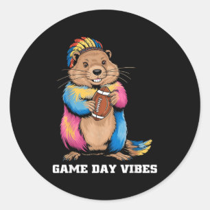 Adesivo Vibrações do Dia do Jogo Groundhog Tribal Segurand