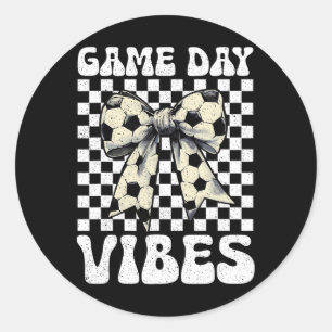Adesivo Vibrações do Dia do Jogo Laço Groovy Coquette Fute