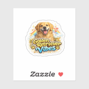 Adesivo Vibrações do Golden Retriever