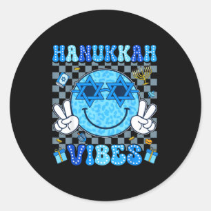 Adesivo Vibrações do Hanukkah Chanukah Pijama Feliz Hanukk