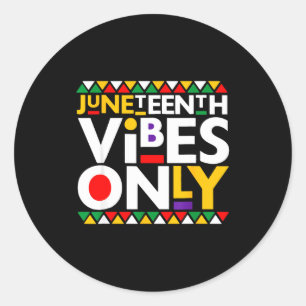 Adesivo Vibrações do Juneteenth apenas 1865 homens afro-am