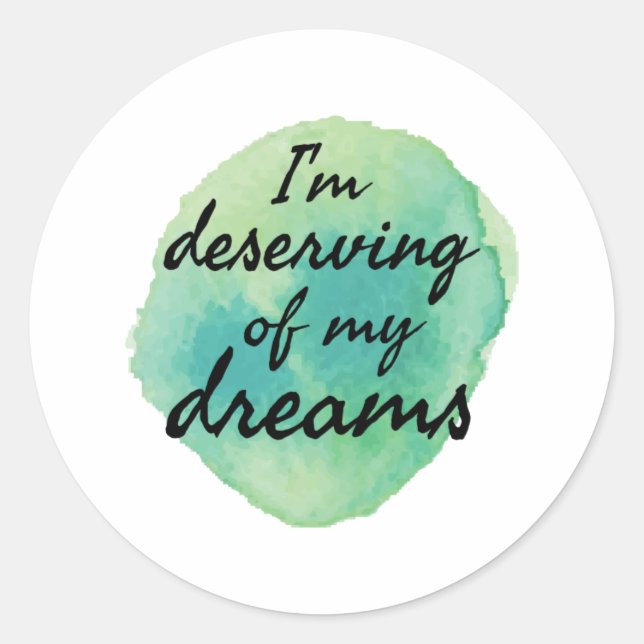 Adesivo vibrações positivas para autoaceitação (Frente)