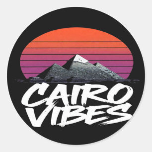 Adesivo Vibrações Vintage do Cairo Estilo de Rua Egípcio