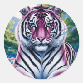 Adesivo Vibrant Fantasy Tiger Portrait | Exótico