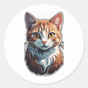 Adesivo Vibrant Feline Majestade - Gato refinado