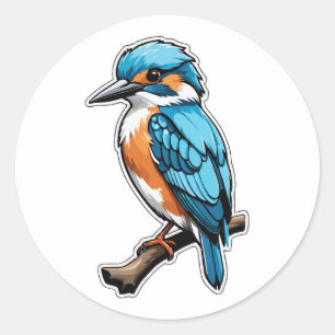 Adesivo Vibrant Kingfisher Sticker - Uma abertura de cores
