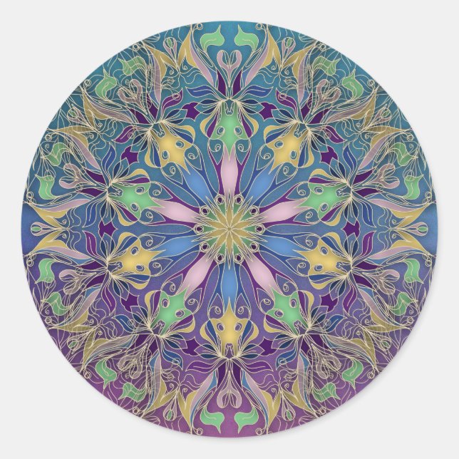 Adesivo Vibrant Mandala Sticker (Frente)