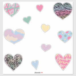 Adesivo Vibrant Multicolored Hearts