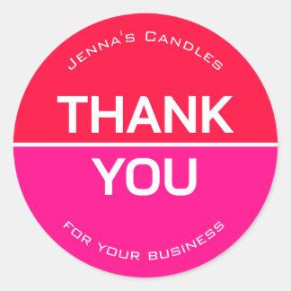 Adesivo Vibrant Neon Red Pink Nome Muito Obrigado