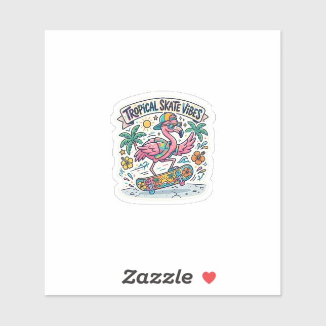 Adesivo Vibrant Pink Summer Skater Decal (Folha)