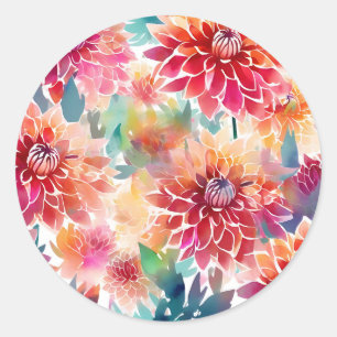 Adesivo Vibrant Watercolor Dahlia
