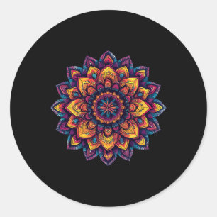 Adesivo Vibrante Mandala de Lótus Para Meditação e Atenção