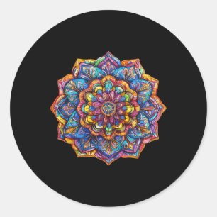 Adesivo Vibrante Padrão de Mandala Boêmia Meditação Chakra