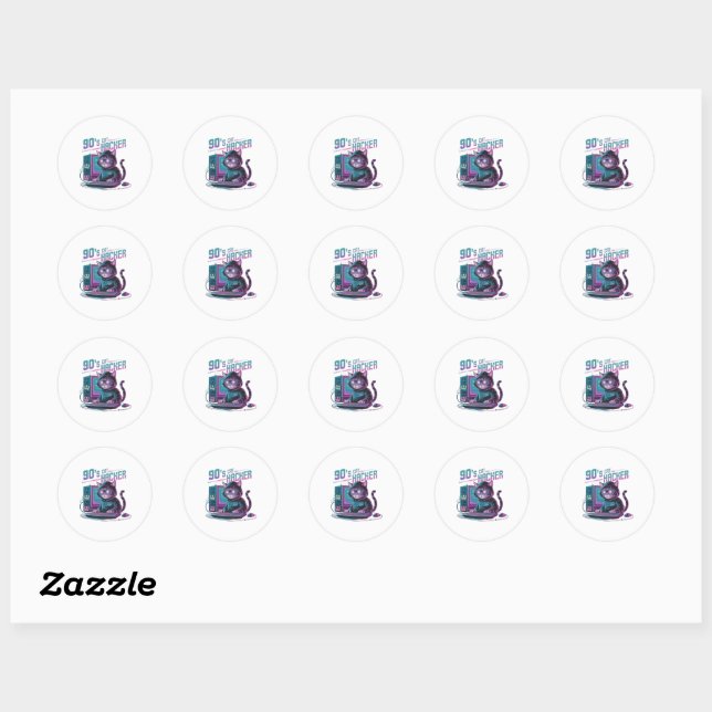 Adesivo Vibrante Retro 90s GackSticker (Folha)