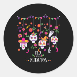 Adesivo Vibrantes Caveiras Calavera de Açúcar Dia do Gover