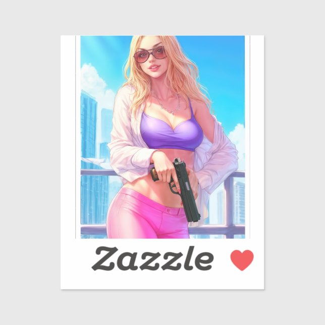 Adesivo Vice Baby – Miami Heat with a Killer Smile (Folha)