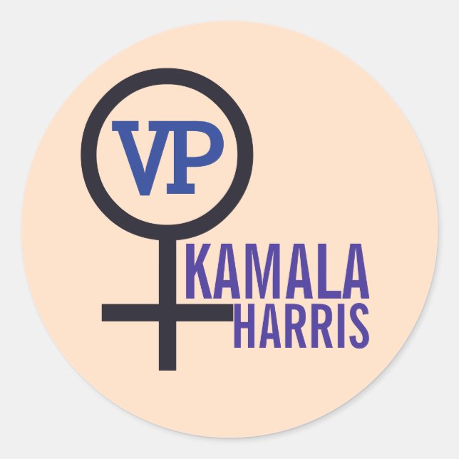 Adesivo Vice-Presidente Kamala Harris VP (Frente)