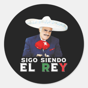 Adesivo Vicente Fernandez Siendo El Rey Bandeira Mexicana