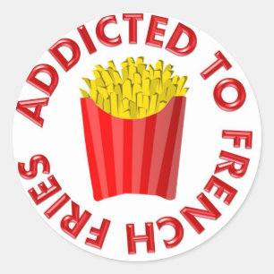 Adesivo Viciado às batatas fritas