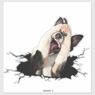 Adesivo Viciado com cara de cão