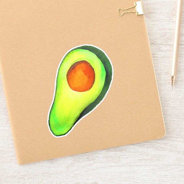 Adesivo Viciado em abacate verde arte fofa (Notebook)
