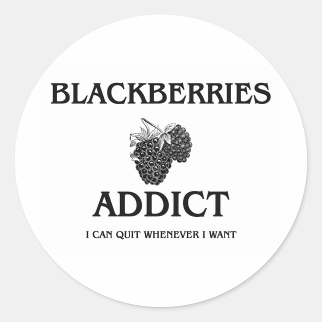 Adesivo Viciado em Blackberries (Frente)