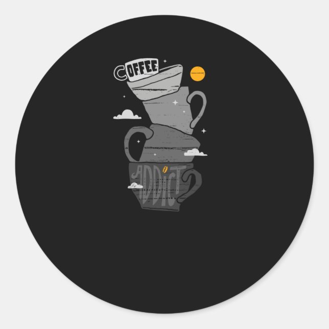 Adesivo Viciado em café (Frente)