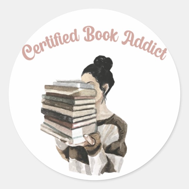 Adesivo Viciado em Livros Certificado (Frente)